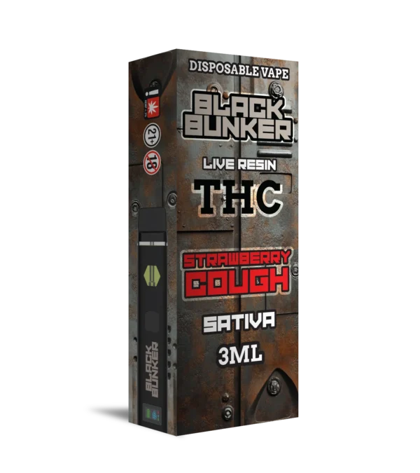 BLACK BUNKER 3G DISPOSABLE SATIVA - STRAWBERRY COUGH