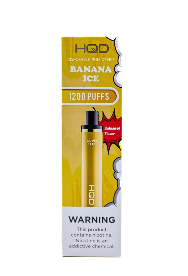 HQD PLUS 1200 5% NIC DISPOSABLE - BANANA ICE