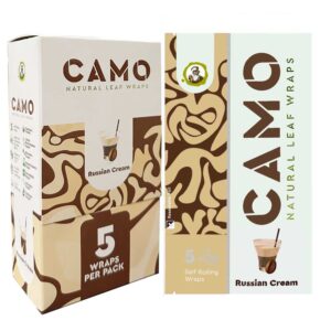 CAMO LEAF 5PK WRAPS - RUSSIAN CREAM