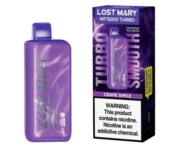 LOST MARY TURBO DISPOSABLE 15K - GRAPE APPLE