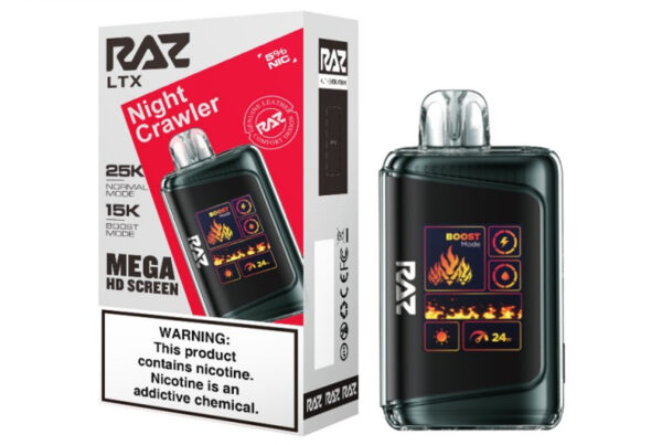 RAZ LTX25000 5% NIC DISPOSABLE - NIGHT CRAWLER