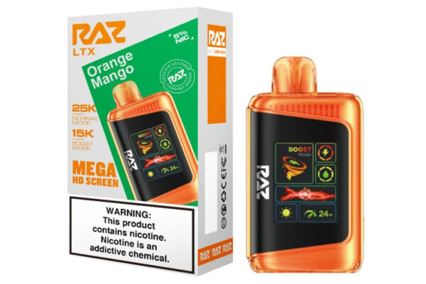 RAZ LTX25000 5% NIC DISPOSABLE - ORANGE MANGO