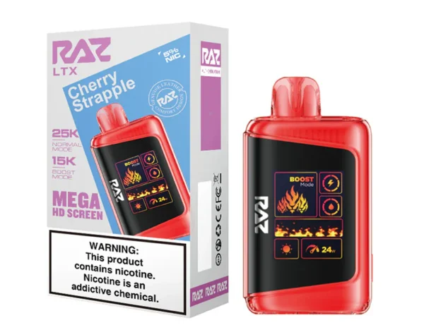 RAZ LTX25000 5% NIC DISPOSABLE - CHERRY STRAPPLE