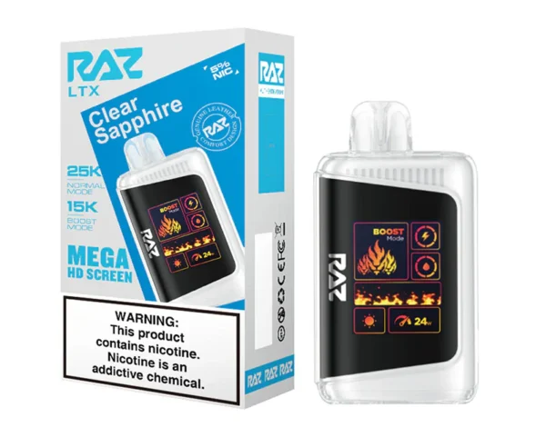 RAZ LTX25000 5% NIC DISPOSABLE - CLEAR SAPPHIRE
