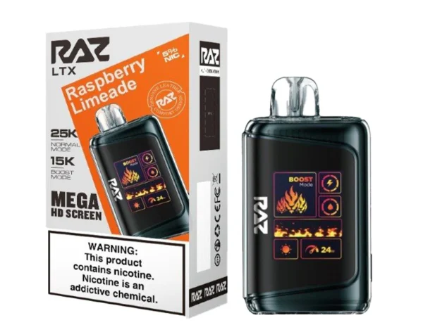 RAZ LTX25000 5% NIC DISPOSABLE - RASPBERRY LIMEADE