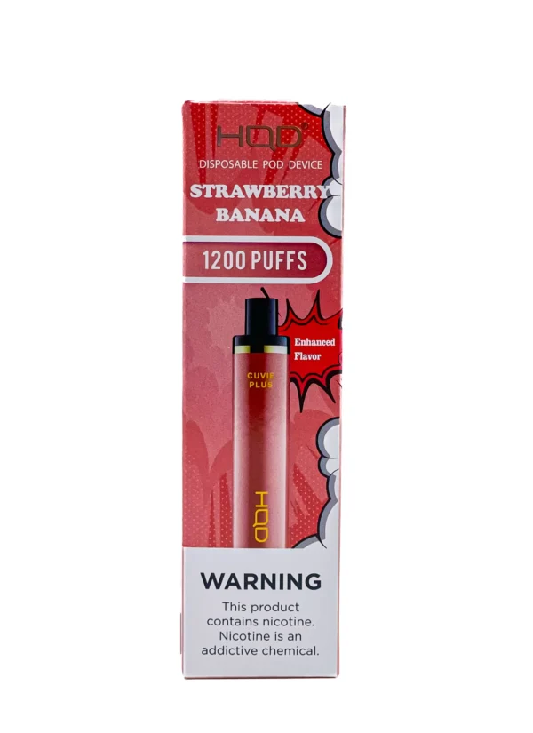 HQD PLUS 1200 5% NIC DISPOSABLE - STRAWBERRY BANANA