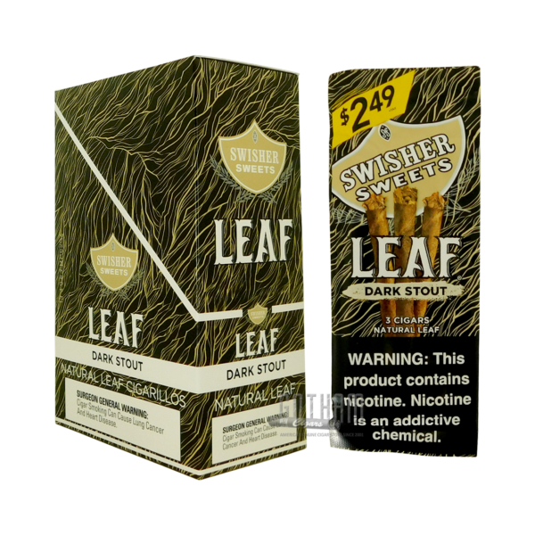SWISHER LEAF 3PK $2.49 - DARK STOUT