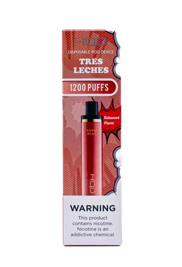 HQD PLUS 1200 5% NIC DISPOSABLE - TRES LECHES