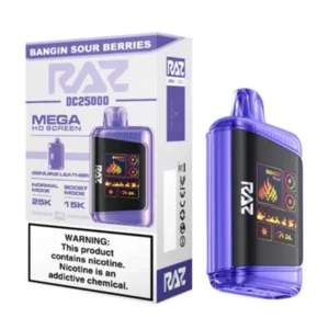 RAZ DC25000 5% NIC DISPOSABLE - BANGIN SOUR BERRIES