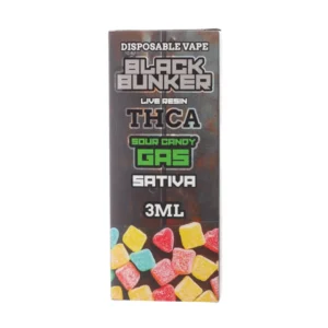 BLACK BUNKER THCA 3ML DISPOSABLE - SOUR CANDY GAS