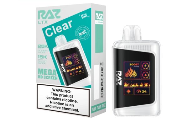 RAZ LTX25000 5% NIC DISPOSABLE - CLEAR