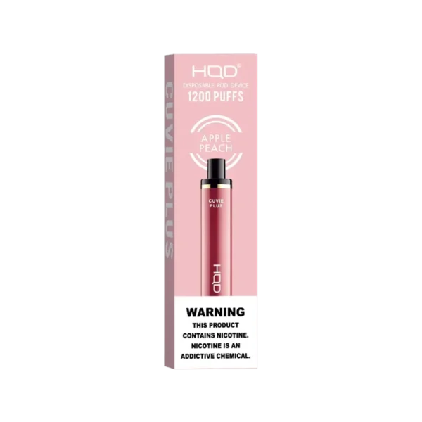 HQD PLUS 1200 5% NIC DISPOSABLE – APPLE PEACH