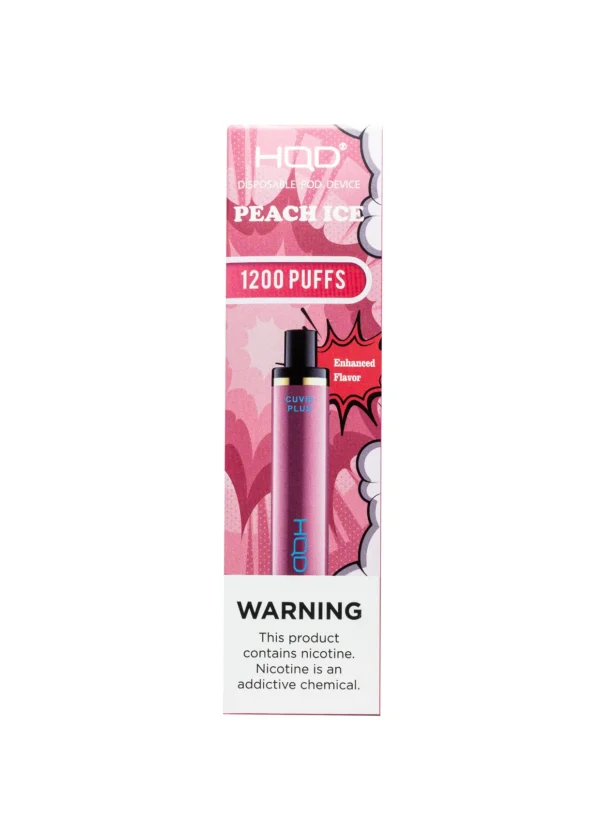 HQD PLUS 1200 5% NIC DISPOSABLE - PEACH ICE
