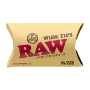 RAW AUTHENTIC 21CT PRE-ROLLED WIDE TIPS