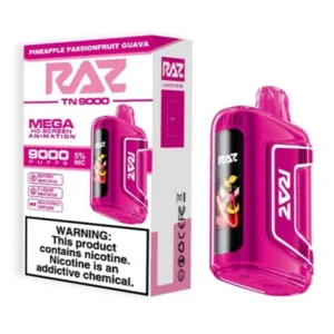 RAZ TN9000 5% NIC DISPOSABLE - PINEAPPLE PASSIONFRUIT GUAVA