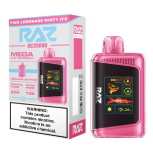 RAZ LTX25000 5% NIC DISPOSABLE - PINK LEMONADE MINTY O'S