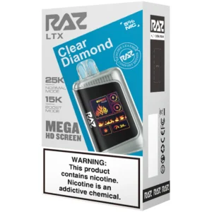 RAZ LTX25000 5% NIC DISPOSABLE - CLEAR DIAMOND