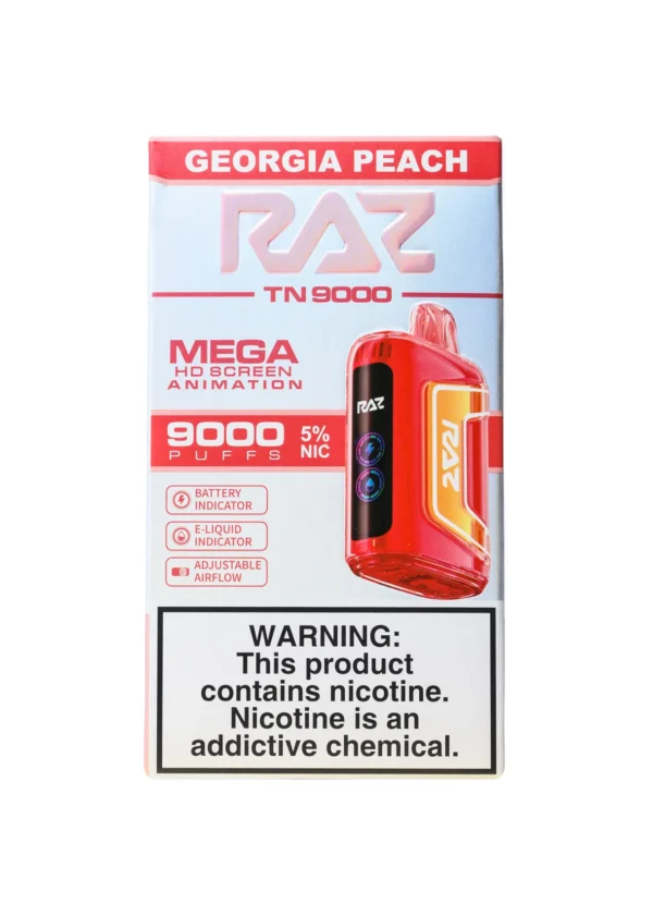 RAZ TN9000 5% NIC DISPOSABLE - GEORGIA PEACH - Image 2