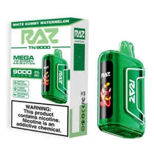 RAZ TN9000 5% NIC DISPOSABLE - WHITE GUMMY WATERMELON